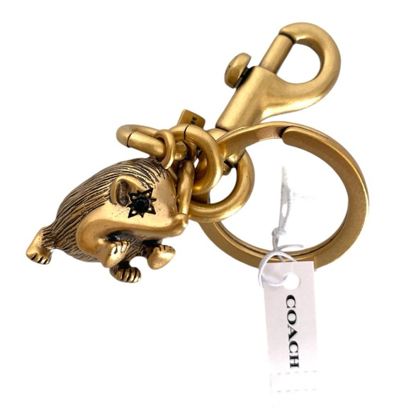 Coach Hedgehog Bag Charm Key Ring - Picture 4 of 6